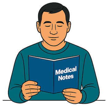 Medical history — illustrated style